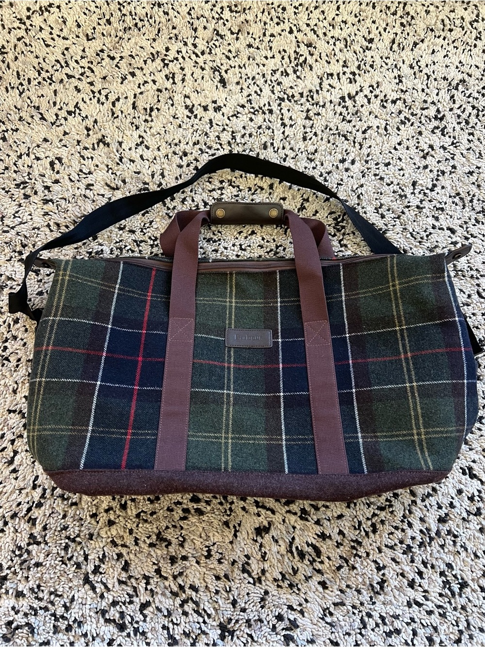 Barbour Men's Classic Tartan Plaid Duffle Bag